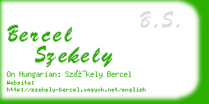 bercel szekely business card
